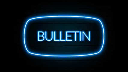Bulletin in neon