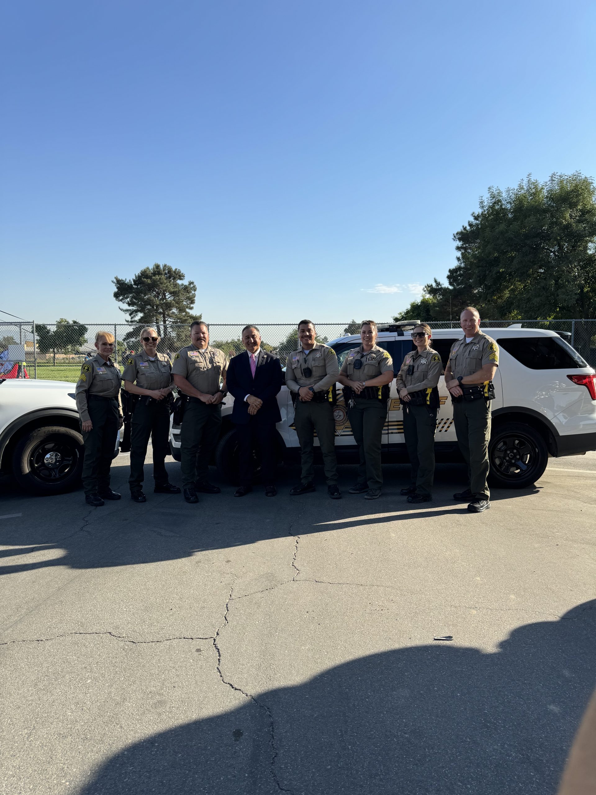 Supervisor Baca, Jr. with San Bernardino County Sheriff's Deputies