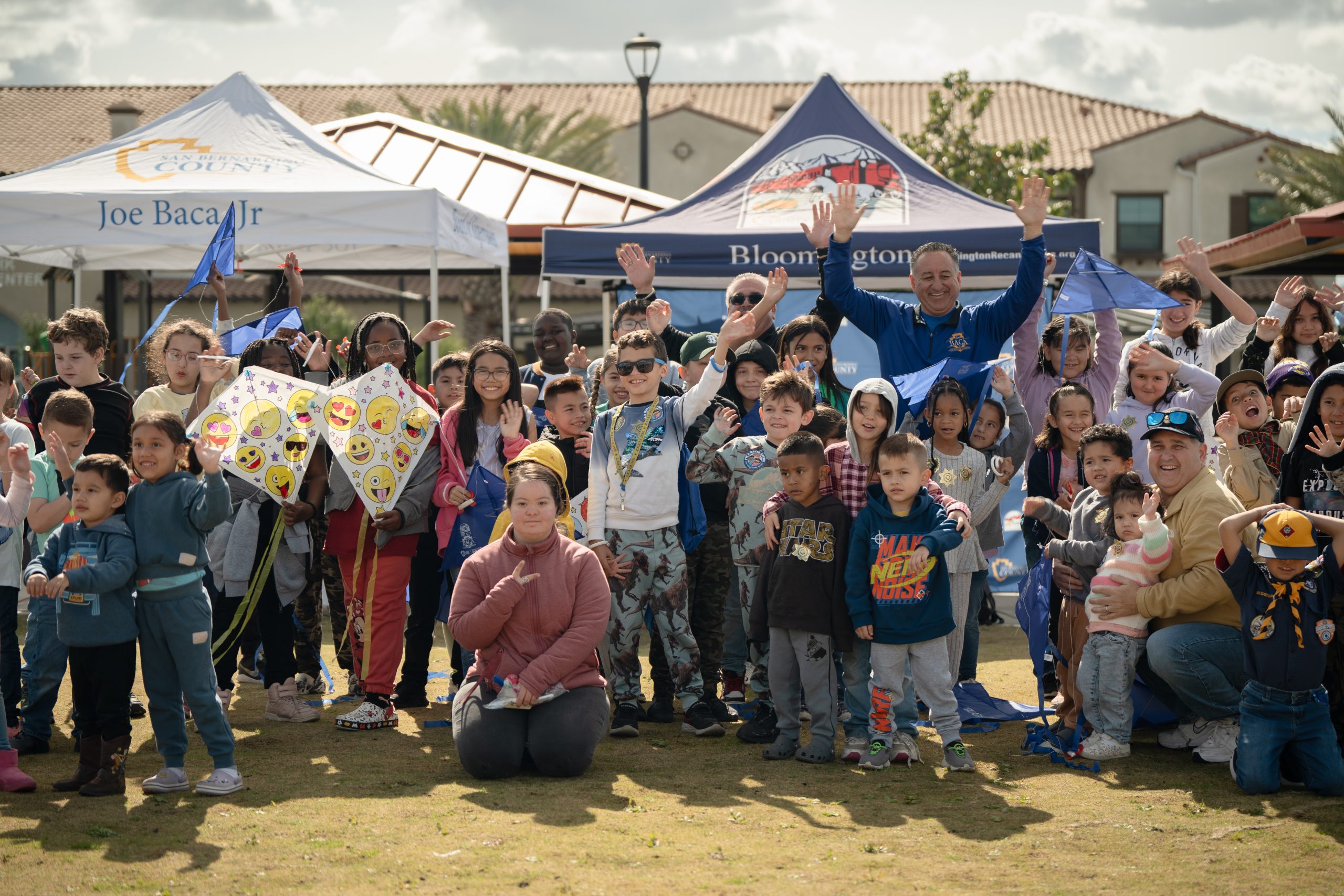 Supervisor Baca, Jr. with 2024 Kite Day participants.