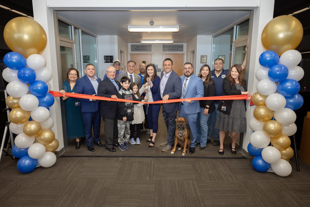 Supervisor Baca, Jr. with Rialto city Council, and County Library Staff moments before Ribbon Cutting