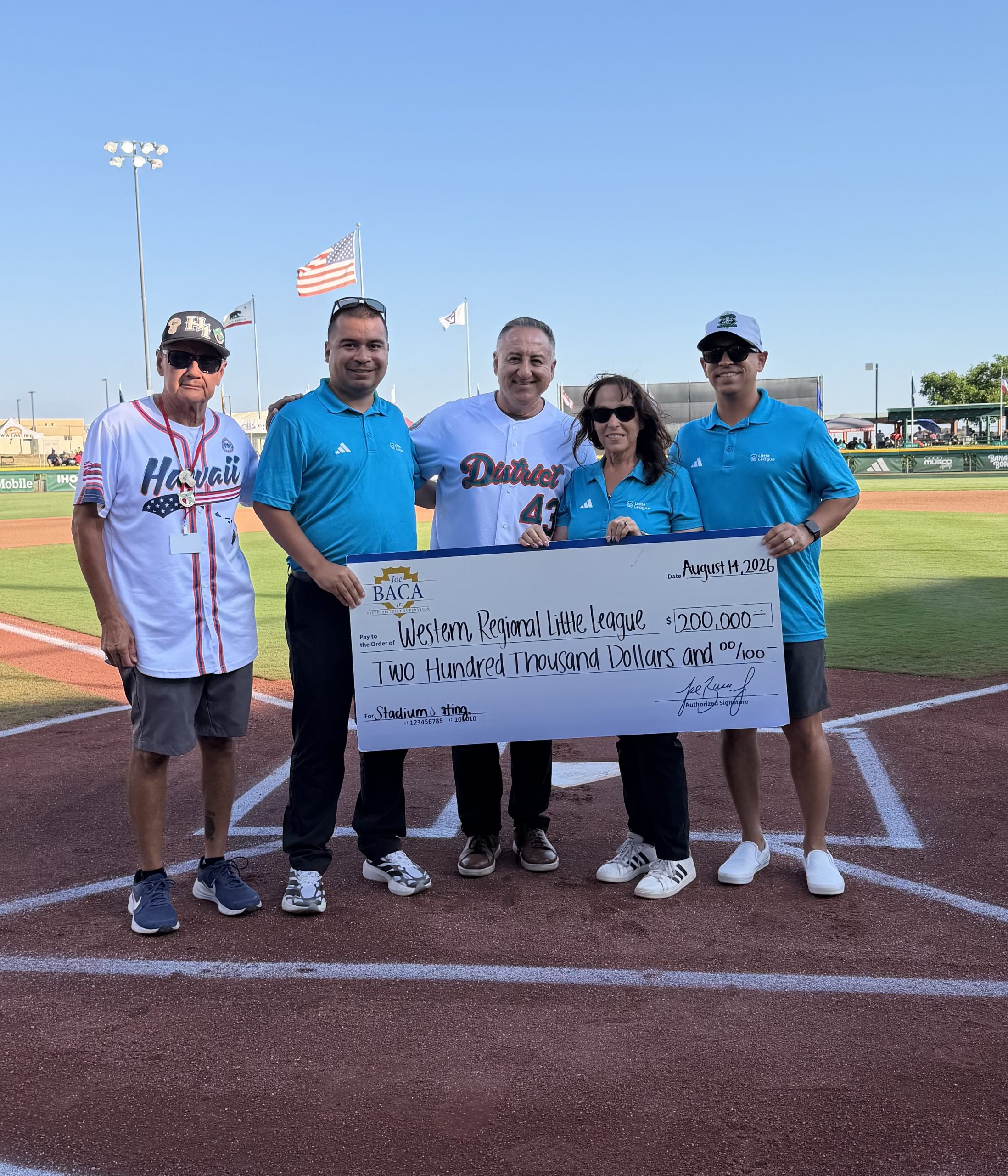 Western Regional Little League with Supervisor Baca